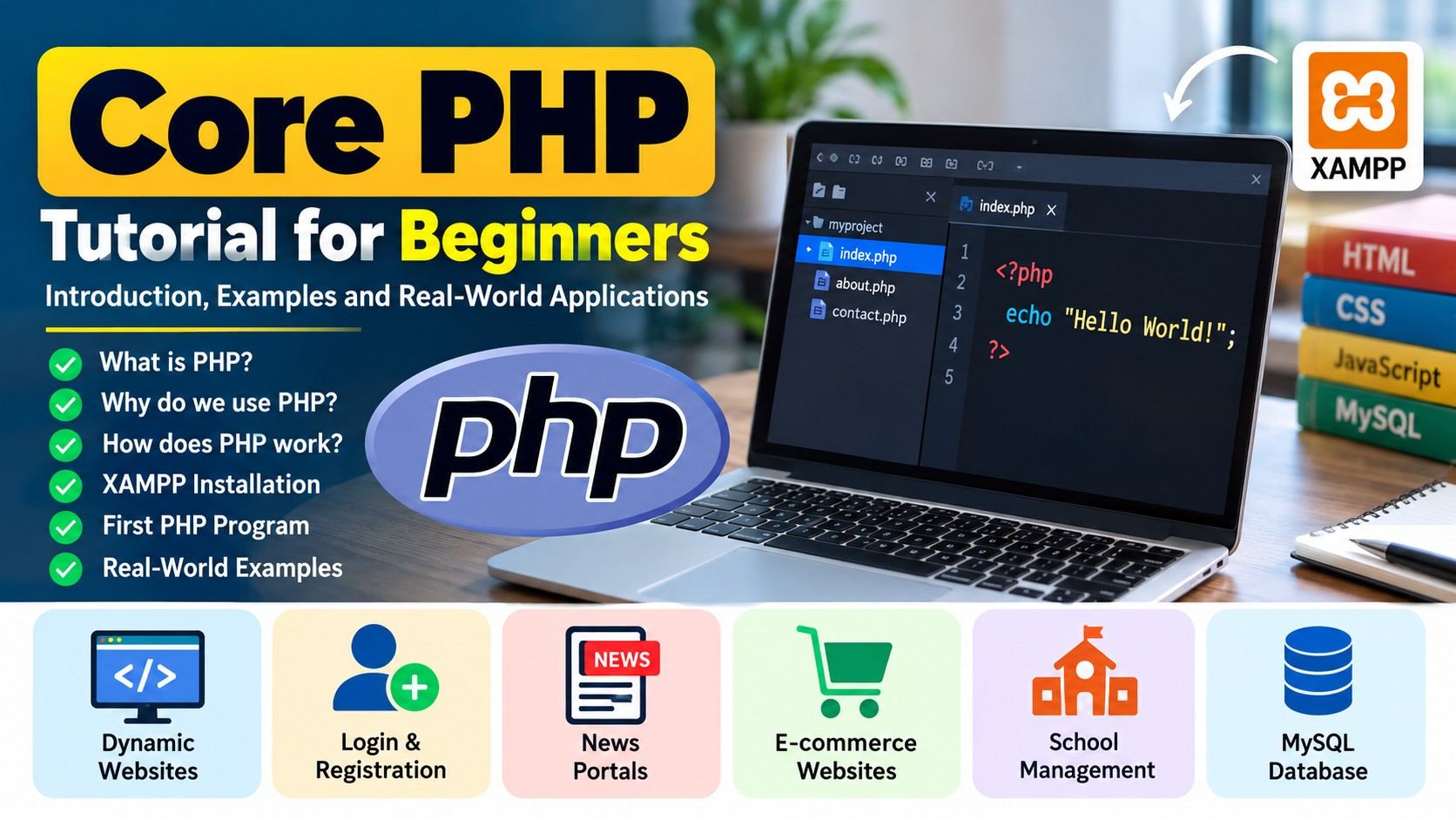 What is Core PHP Programming Tutorial for Beginners: Introduction, Examples and Real-World Applications